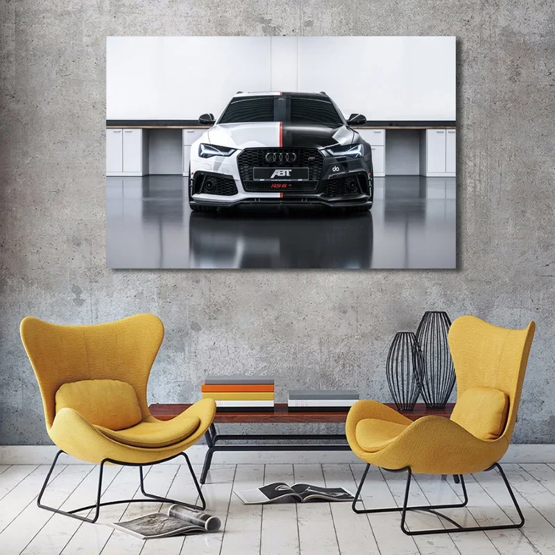 Modern Supercar Audis Rs6 Sports Car HD Print Posters Wall Art Pictures Canvas Paintings Decorations for Living Room Home Decor