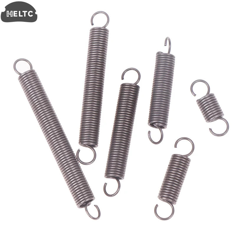 1Pcs Extension Tension Spring Springs Steel Hook Expansion Spring Wire Dia 1.0mm Outer Dia 8mm Length 30mm - 300mm Various Sizes