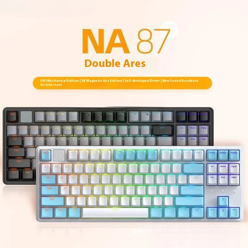 

Ai Shi Tou Na87 Magnetic Axis Mechanical Keyboard Full Key Hot Swappable Colorful Lighting Rgb Wired Gaming Esports Keyboard Hot