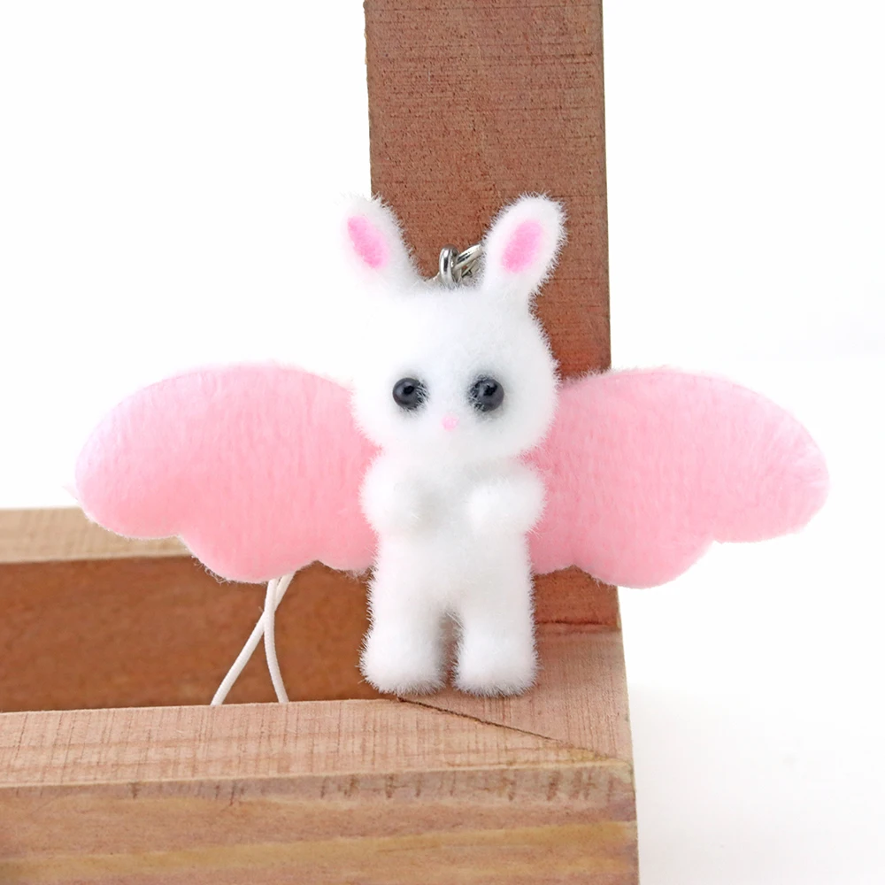 1 قطعة يتدفقون الراتنج سحر أرنب قلادة مع أجنحة لصنع المجوهرات حقيبة الهاتف المحمول اكسسوارات السيارات الديكور