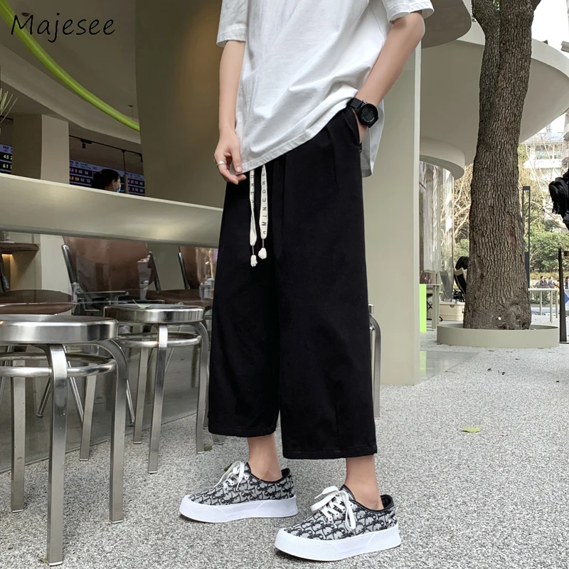 

Pants Men Streetwear Fashion Baggy All-match Summer Teens Hip Hop Dynamic Ulzzang Japanese Stylish Handsome Pantalones Casual