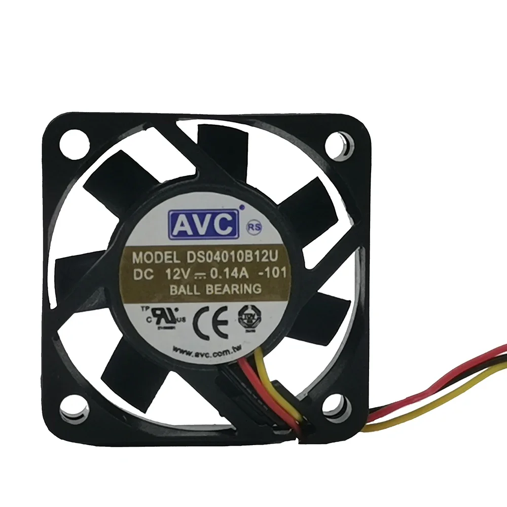 New for AVC 4010 double ball 4cm fan DC12V 0.11A DS04010B12H 40*40*10MM large air volume CPU fan