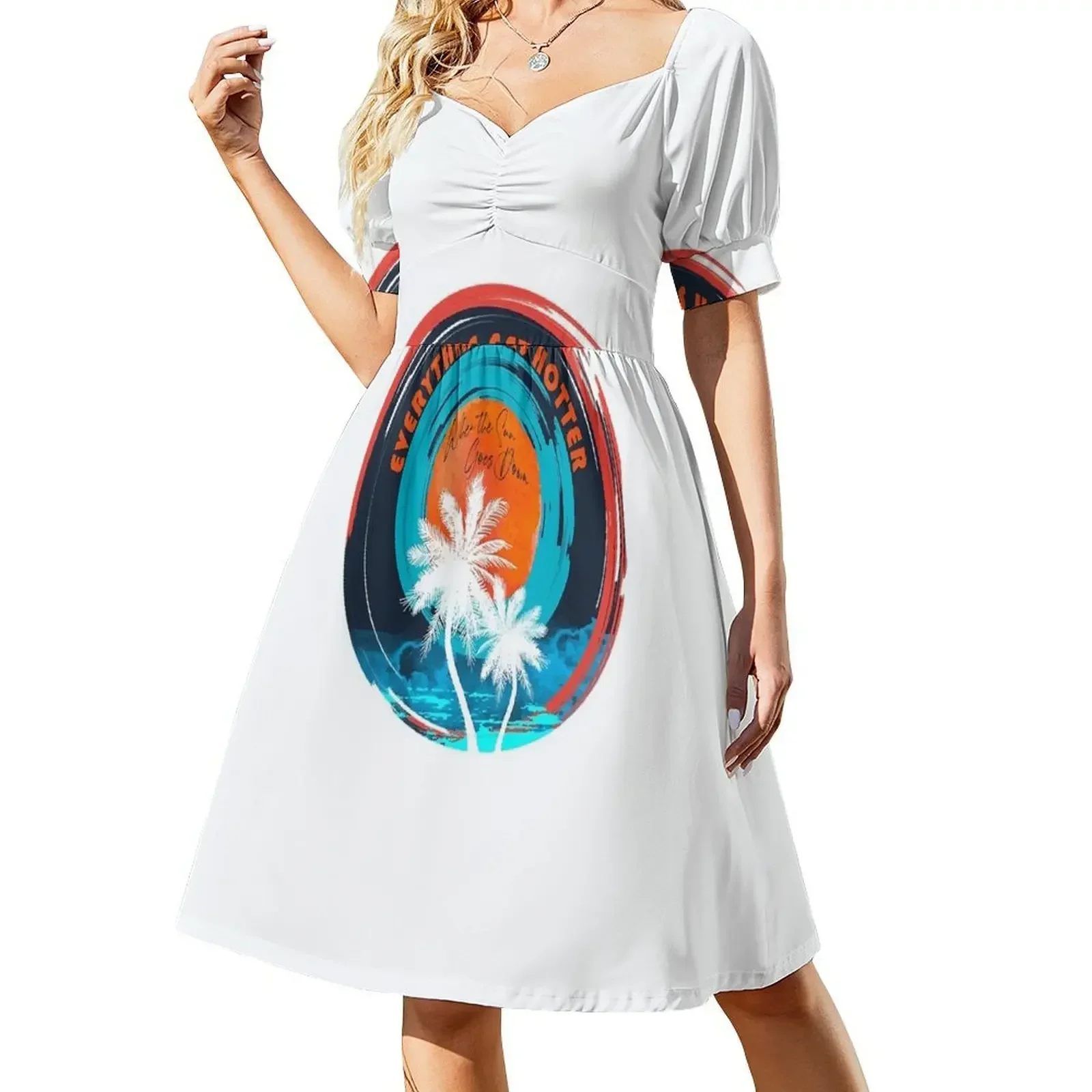 

Vintage Great Hotter When The Sun Goes Down Handle Every Short-Sleeved Dress Evening dresses beach dress Dress