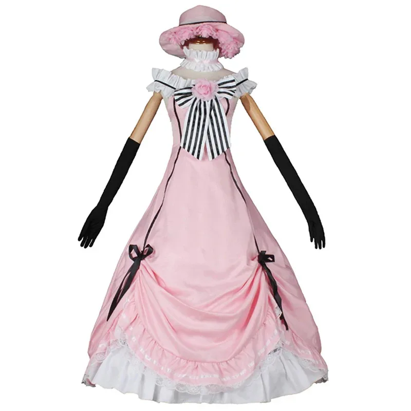 ABC123Black بتلر تأثيري حلي Kuroshitsuji Ciel Phantomhive لوليتا خادمة فساتين موحدة المرأة الوردي القرون الوسطى Bax ؛ 3,f'6,h.7;j