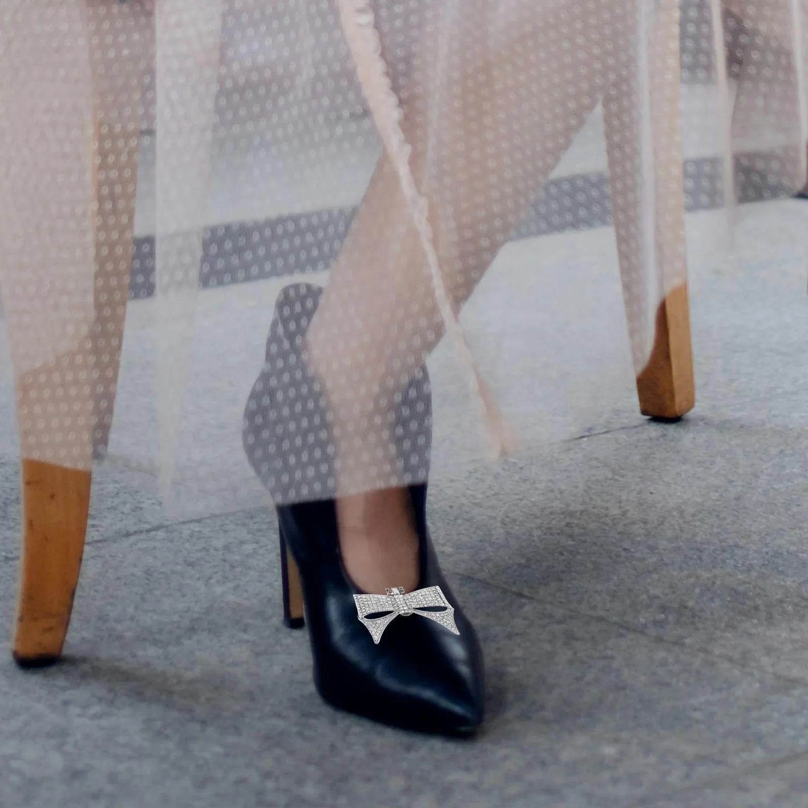 Bowknot Shaped Shoe Flower Alloy Decor Fashion Bow Knot Charm Rhinestone Shoe nament Shoe Accessory Decorative Shoe Jewelry