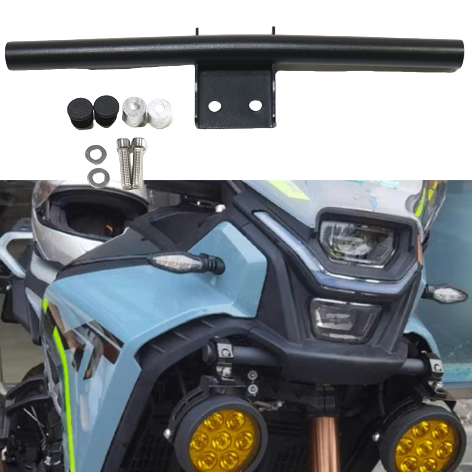 

For CFMOTO 450MT 2024-2025 Motorbike Front Bumper Fog Light Mount Spotlight Bracket