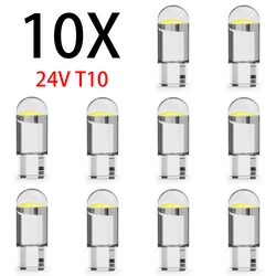 10X Car LED Light T10 W5W COB SMD For Truck Interior Dome Reading Lamps Clearance Bulbs Parking Signal Lighting 24V Accessories