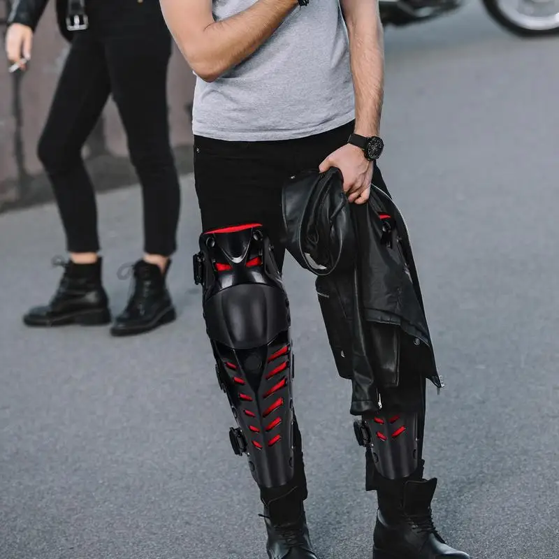 

Motorcycle Knee Shin Guard Racing Knee Guards Pads Braces Racing Knee & Shin Guards Comfortable Knee Cap Pads Protector For