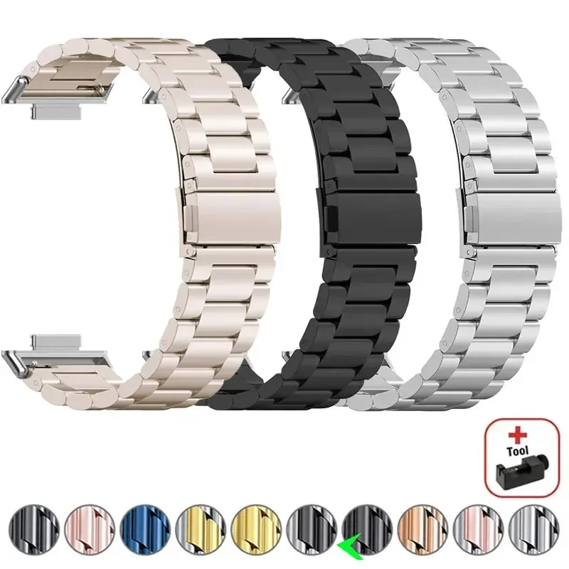 

Stainless Steel Watch Band For Huawei Watch Fit 3 Strap 2024 Newest Smartwatch Correa Bracelet For Huawei Fit3 Metal Wristband