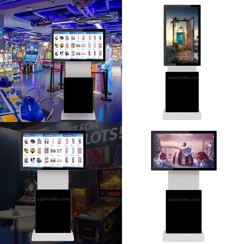 For 43 Inch 4K Floor Standing LCD Digital Signage Kiosk Arcade Game Display Trade Show Stage TV Wall Screen