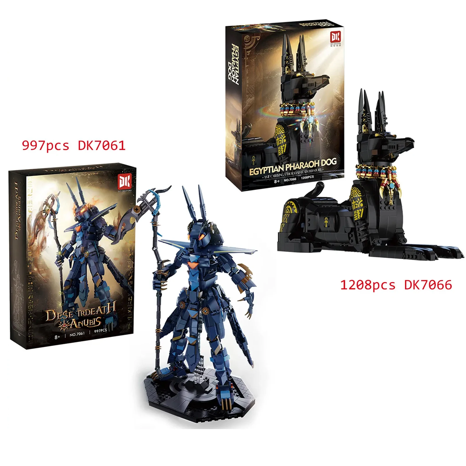 

Egypt Death MOC Toys Building Block Model Assembled 3D Pharaoh Black Dog Figure Bricks Collection Decor Toy For Christmas Gift
