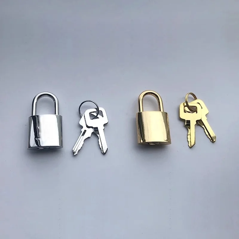 Copper Alloy Stainless Metal Padlock Lady Handbag Accessory Bag Lock 1 Lock 2 Key No Logo