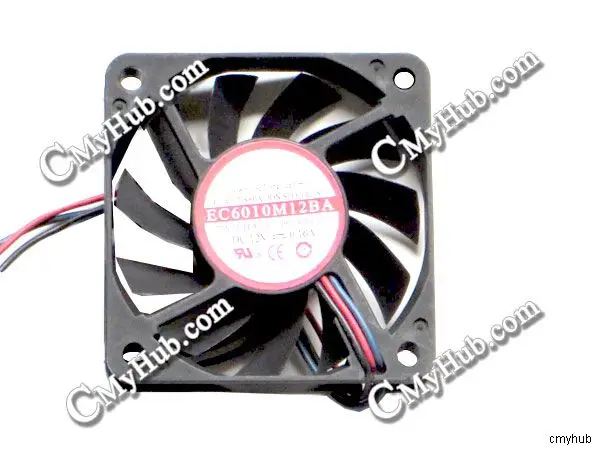 For EVERCOOL EC6010M12BA DC12V 0.16A 6010 6CM 60MM 60X60X10MM 3pin Cooling Fan EC6010M12BA