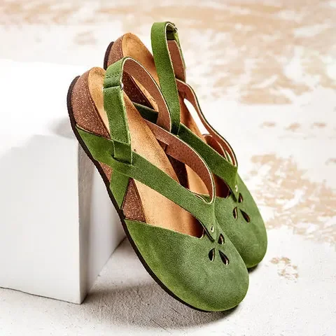 Women Sandals Summer Ladies Girls Comfortable Ankle Hollow Round Toe Sandals Woman Soft Beach Sole Female Shoes Plus Size