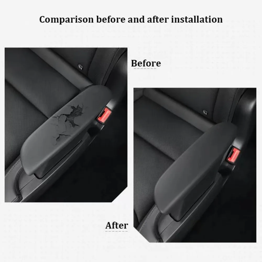Second Row Armrest Protective Cover  Elbow Support Anti‑Dirt Anti‑Scratch Handrail Silicone Shell For Tesla Model YL 6‑Seat