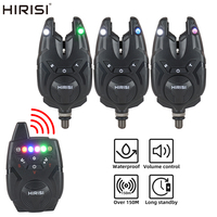 Hirisi Waterproof Carp Fishing Alarm Set Wireless Bite Alarm 1+3 Set Control Bite Indicator Fishing Accessories S9