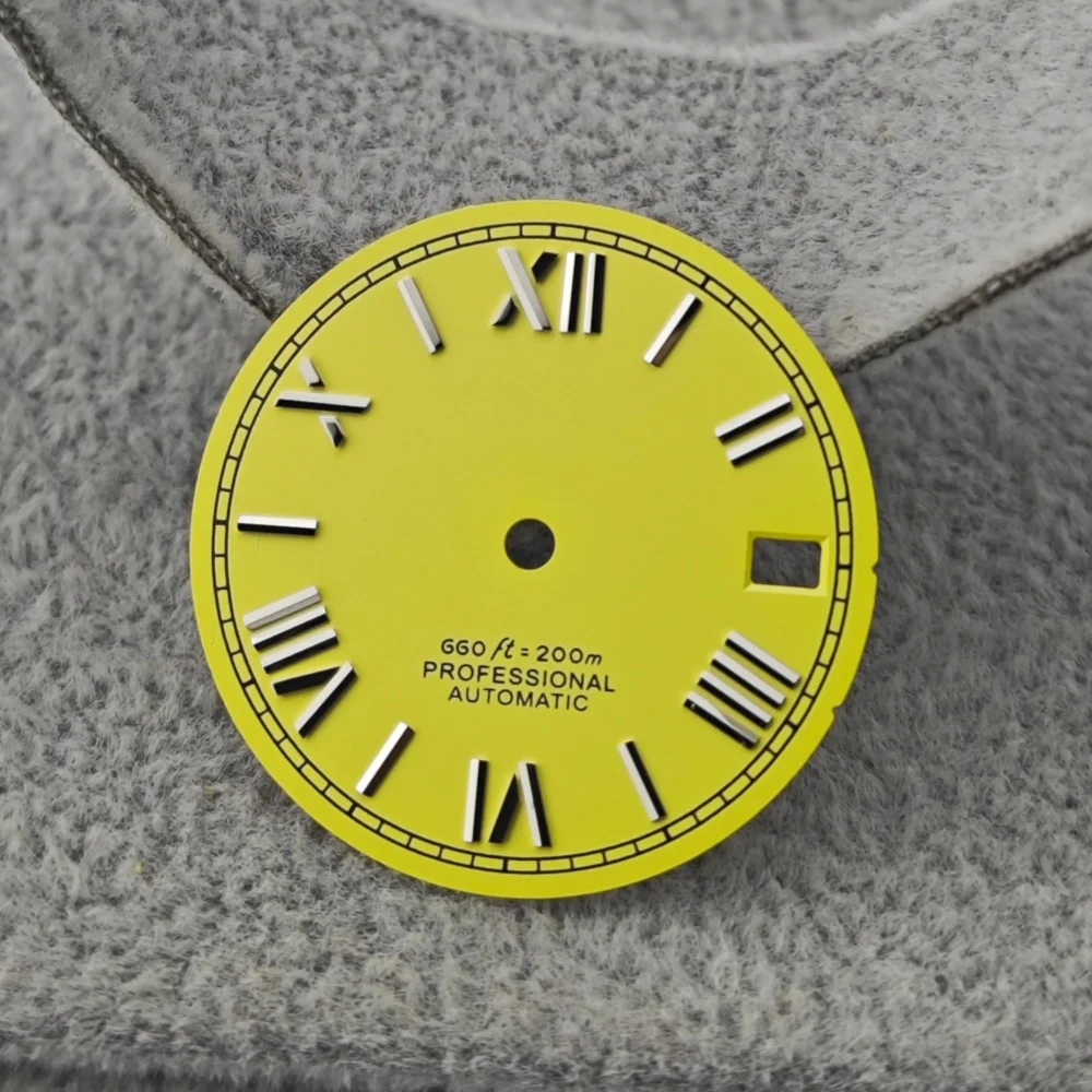 Nh35 Wijzerplaat Mat Oppervlak Log Oppervlakte Grootte 28.5Mm Romeinse Lettertype Wijzerplaat Custom Mechanisch Horloge Diy Gemodificeerde Horloge Accessoires