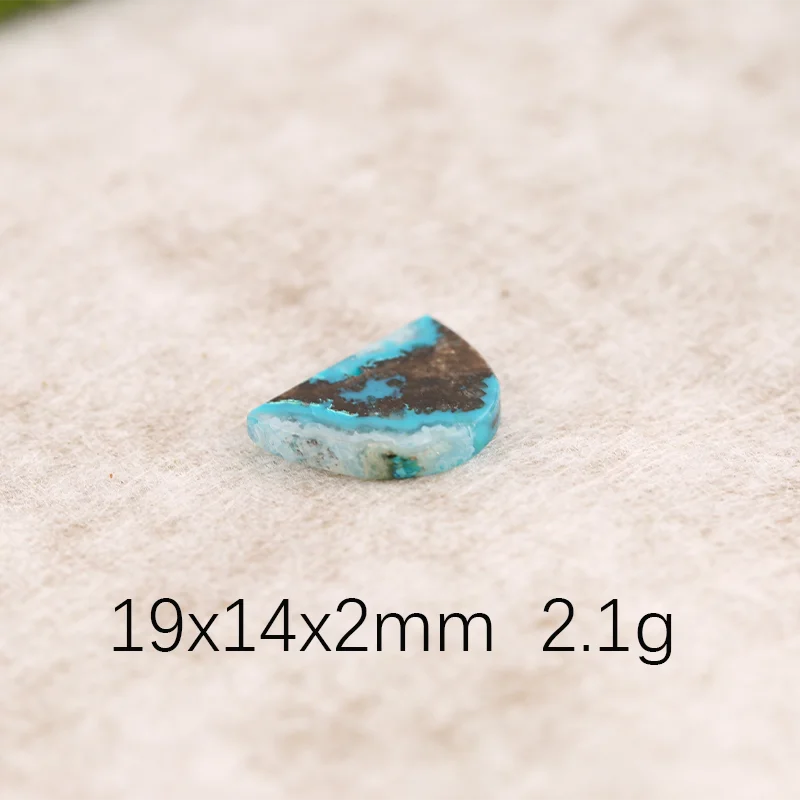 B&F Pendant for Necklace Blue Opal—Natural Stone Fashion Handmade Jewelry Charm Gift Accessories 19x14x2mm 2.1g