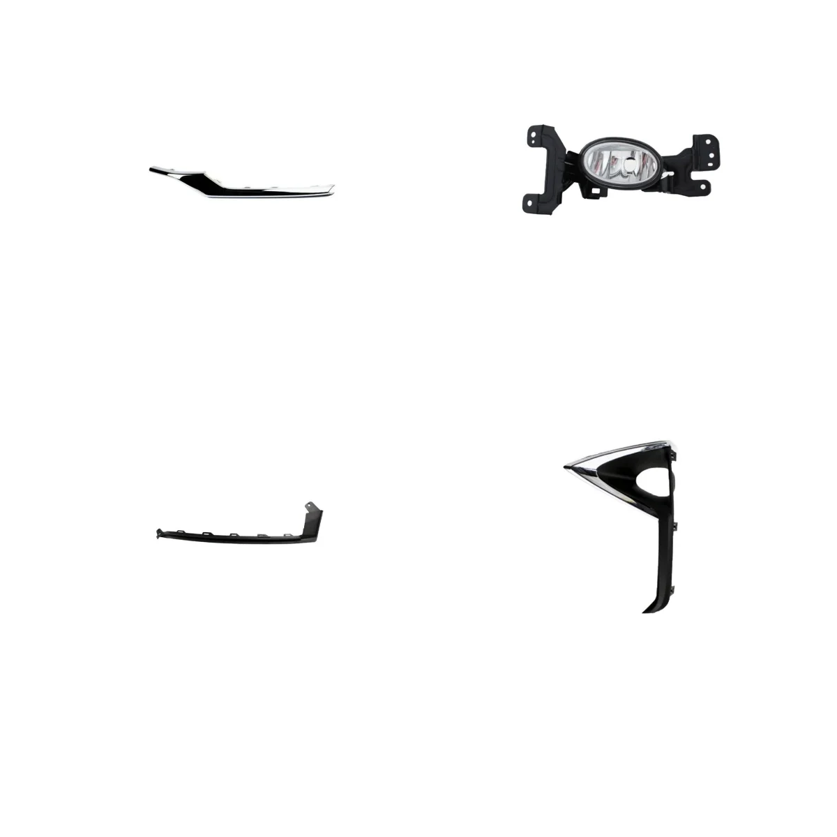 Front fog lamp cover light strip Left front air spoiler Radiator grille No. 2 decorative part