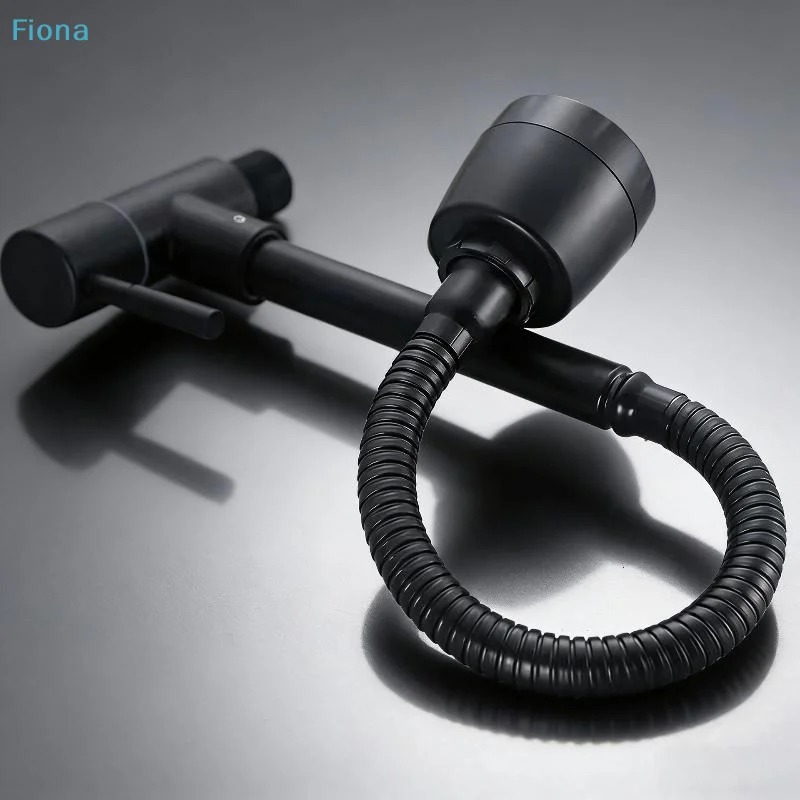 ✔Wall Mounted Flexible Gooseneck Kitchen Faucet,360° Swivel Sprayer Sink Tap with Dual Modes for Laundry/Utility Room