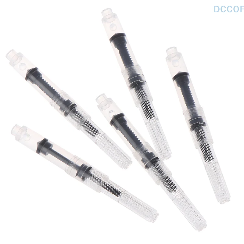 5Pcs Fountain Pen Small Black Ink Caliber 2.6 Mm Converter Pump Cartridges