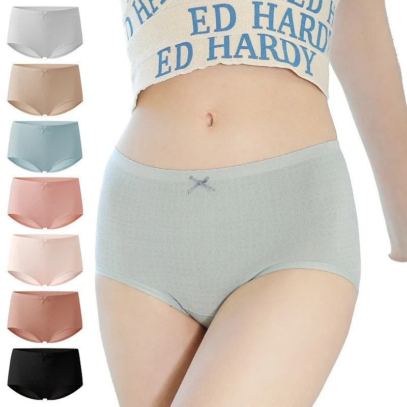 Summer Essential Panties Mid High Waist Breathable Antibacterial Underpants for Women Seamless Tummy Control Butt Lift Briefs