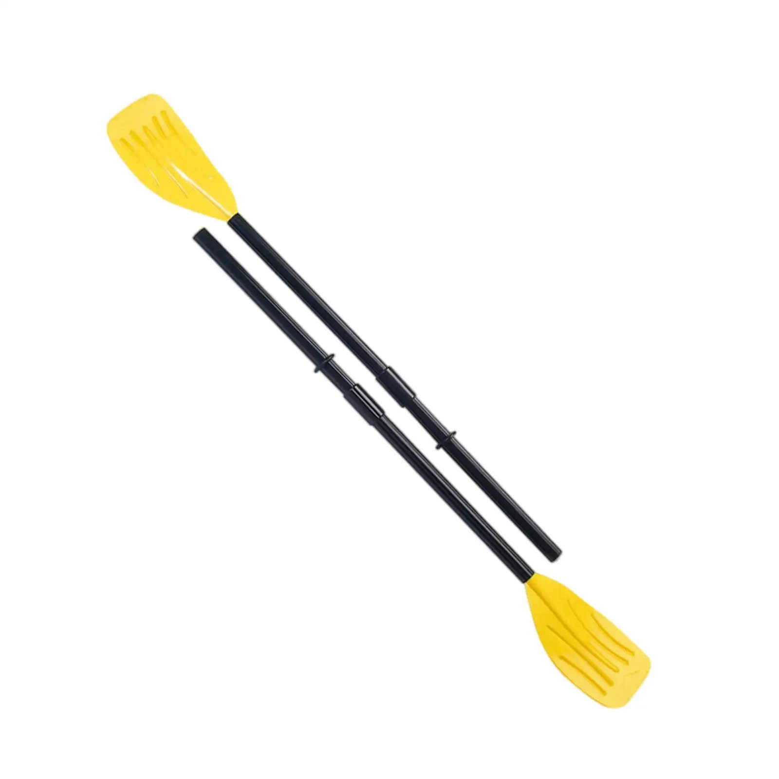 1Pair Plastic French Oars 48inch Rowing Rubber Dinghy Kayak Paddle Yellow