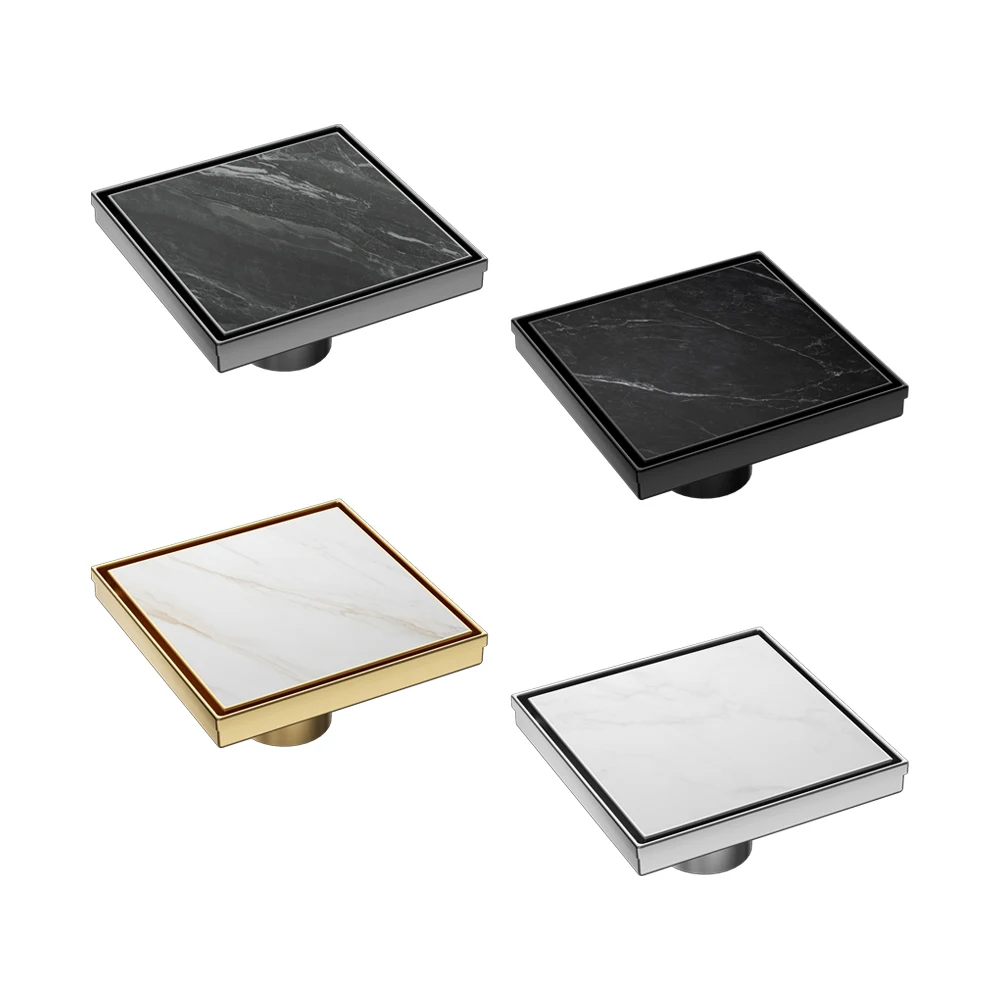 Custom Stainless Steel Square and Linear Floor Drain Multiple Styles and Colors Available