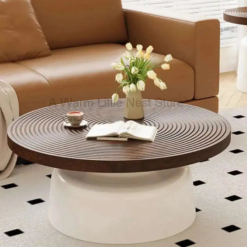 

Round Aesthetic Designer Coffee Table Living Room Light Luxury Coffee Table Modern Simple Couchtisch Lounge Suite Furniture