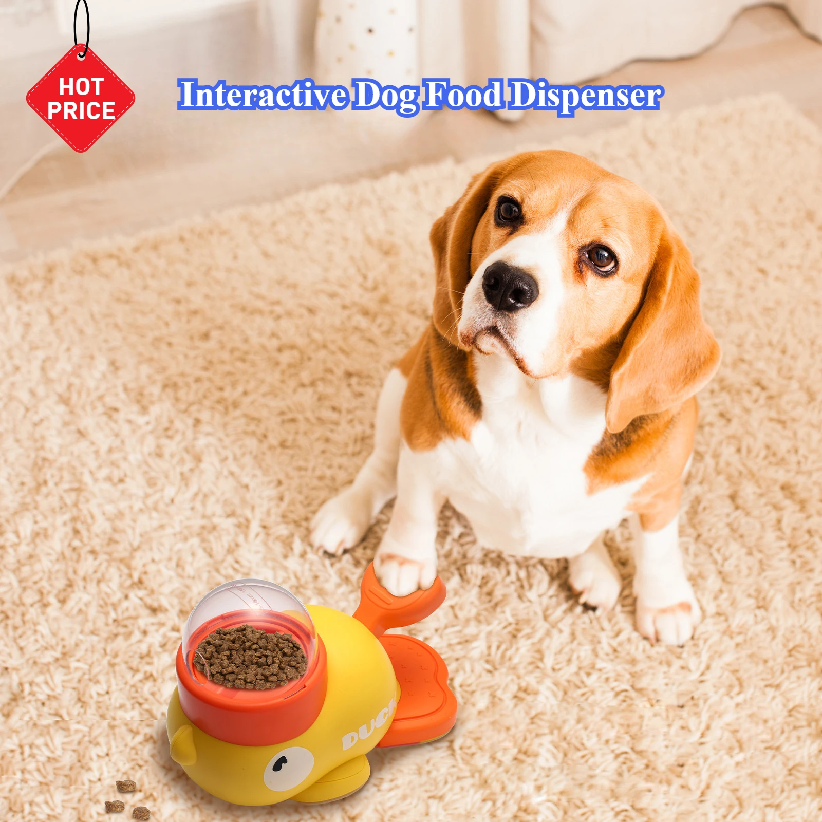 

Cartoon Duck Design Feeder for Cats Interactive Dog Feeder Dog Food Dispenser Used to Train Dogs Accessories Puppy Automatic Pet