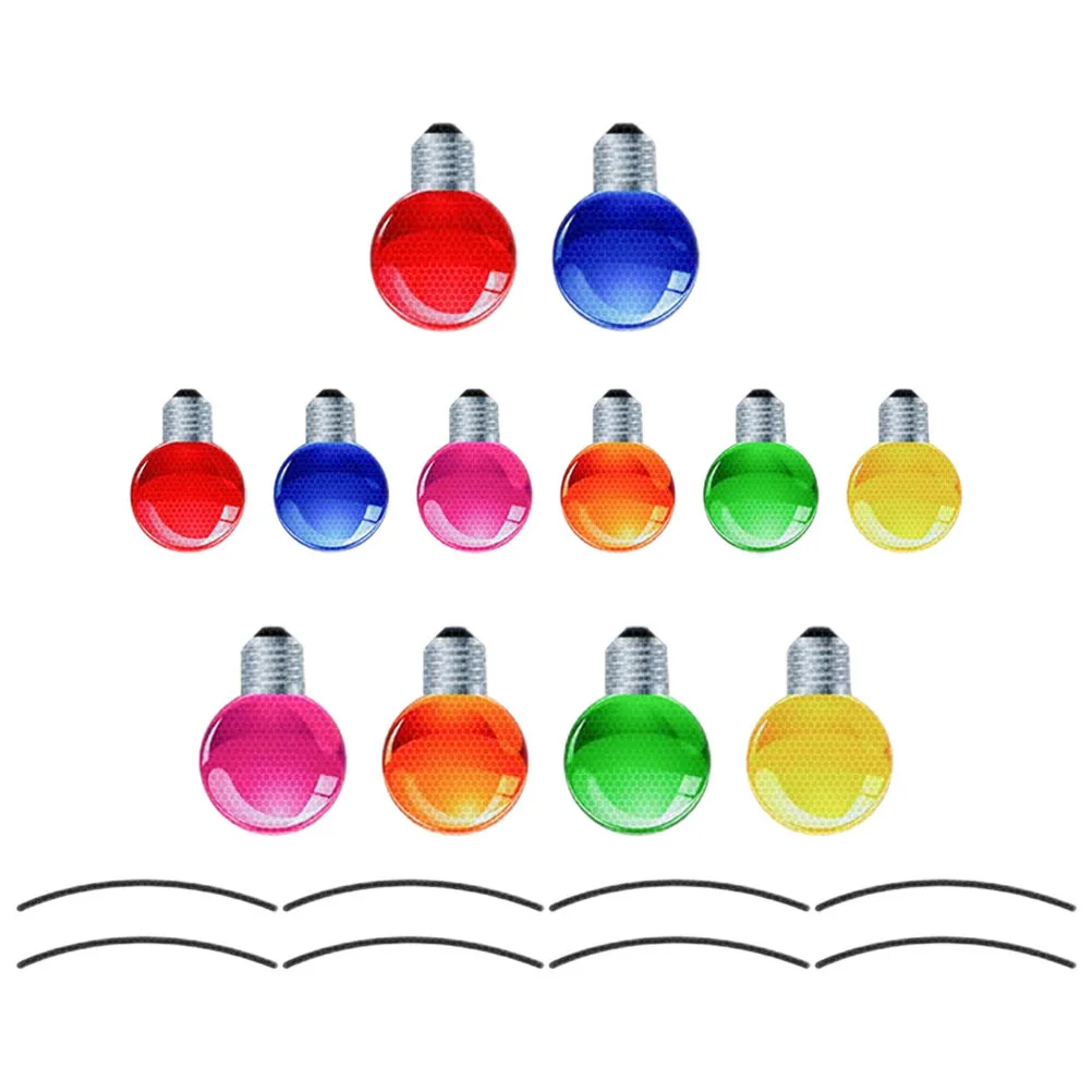 

1Set Christmas Reflective Bulb Magnets Car Stickers Christmas Refrigerator Decor Car Decorations Xmas Magnetic Stickers