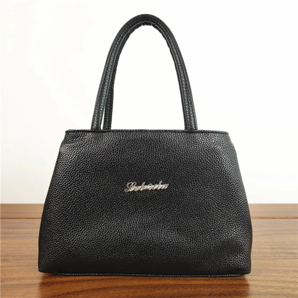 

Fashion Lichee Pattern Handbag Double Zipper Popular Coin Purse PU Trendy Underarm Bag