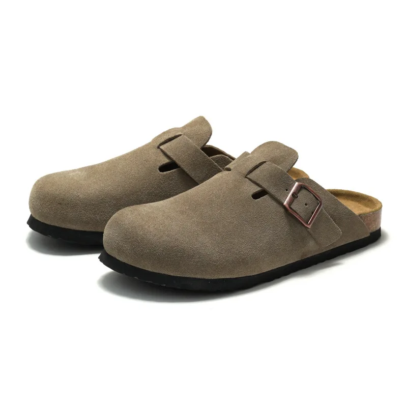 

Pallene Cork Suede Clogs for Women Men Cork Footbed Slippers Fashion Outdoor Beach Sandals with Arch Support Slip-on Home Shoes