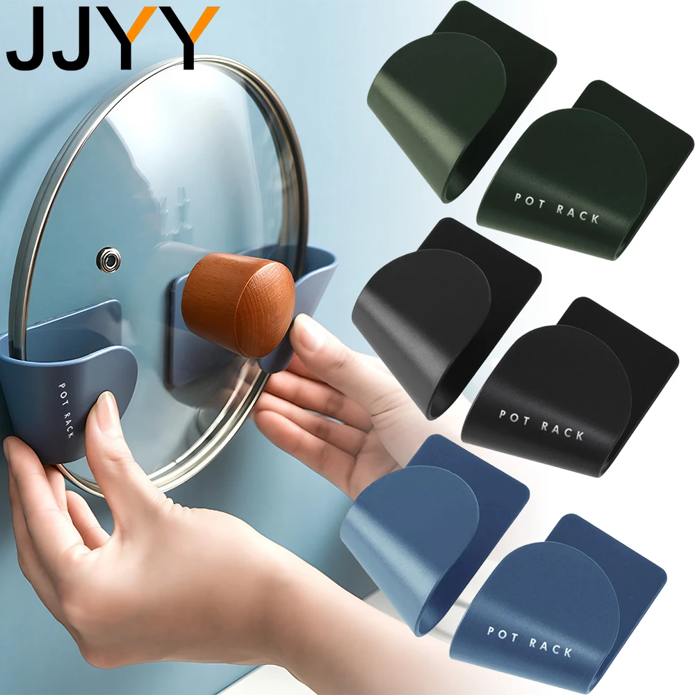 

JJYY Wall Mounted Pot Lid Holder Cooking Organiser Multifunctional Cutting Board Lid Holder Kitchenware