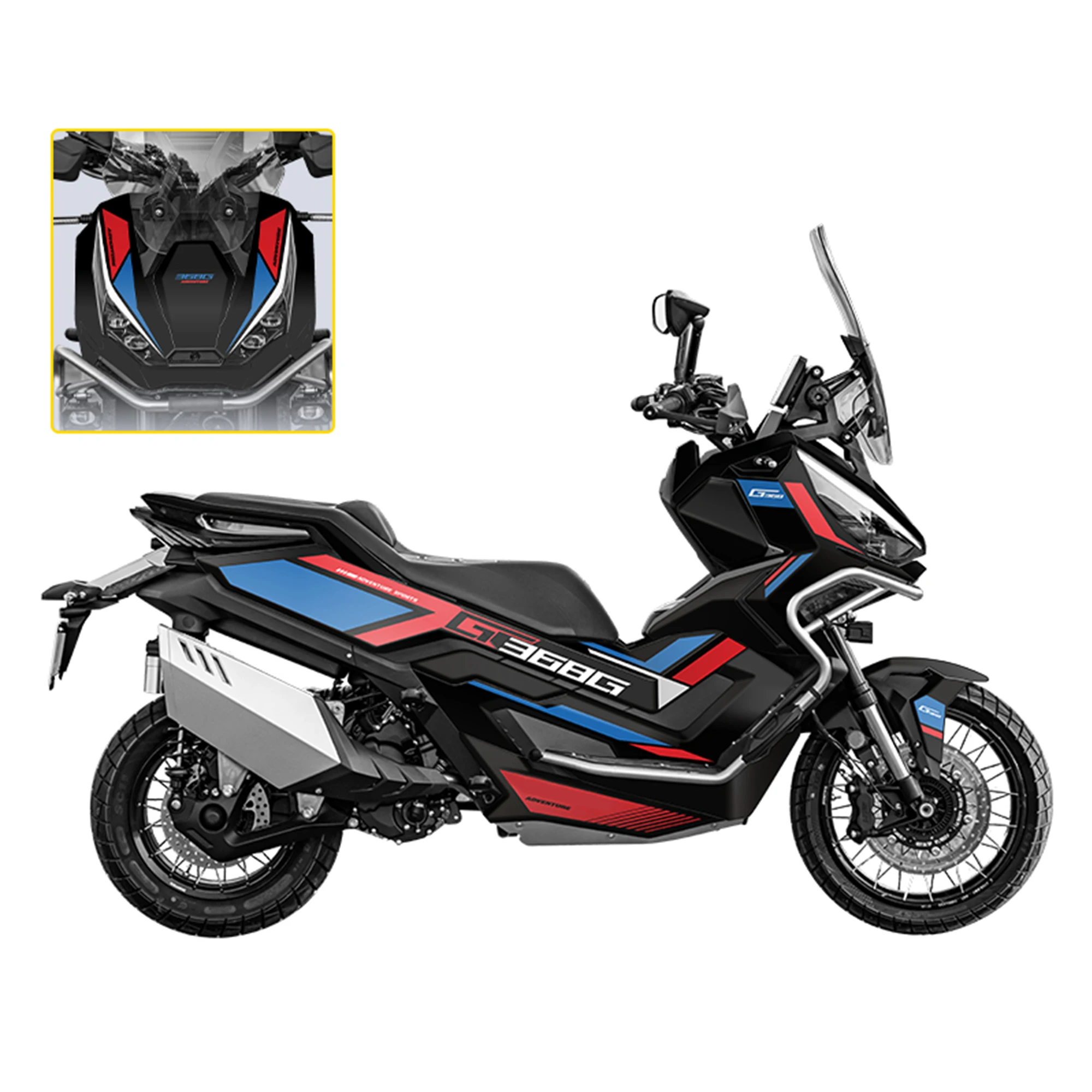Motorcycle Decorative Sticker Decal Body Fairing Graphics Compatible with ZONTES 368G Waterproof Anti-Scratch Wrap Film 6