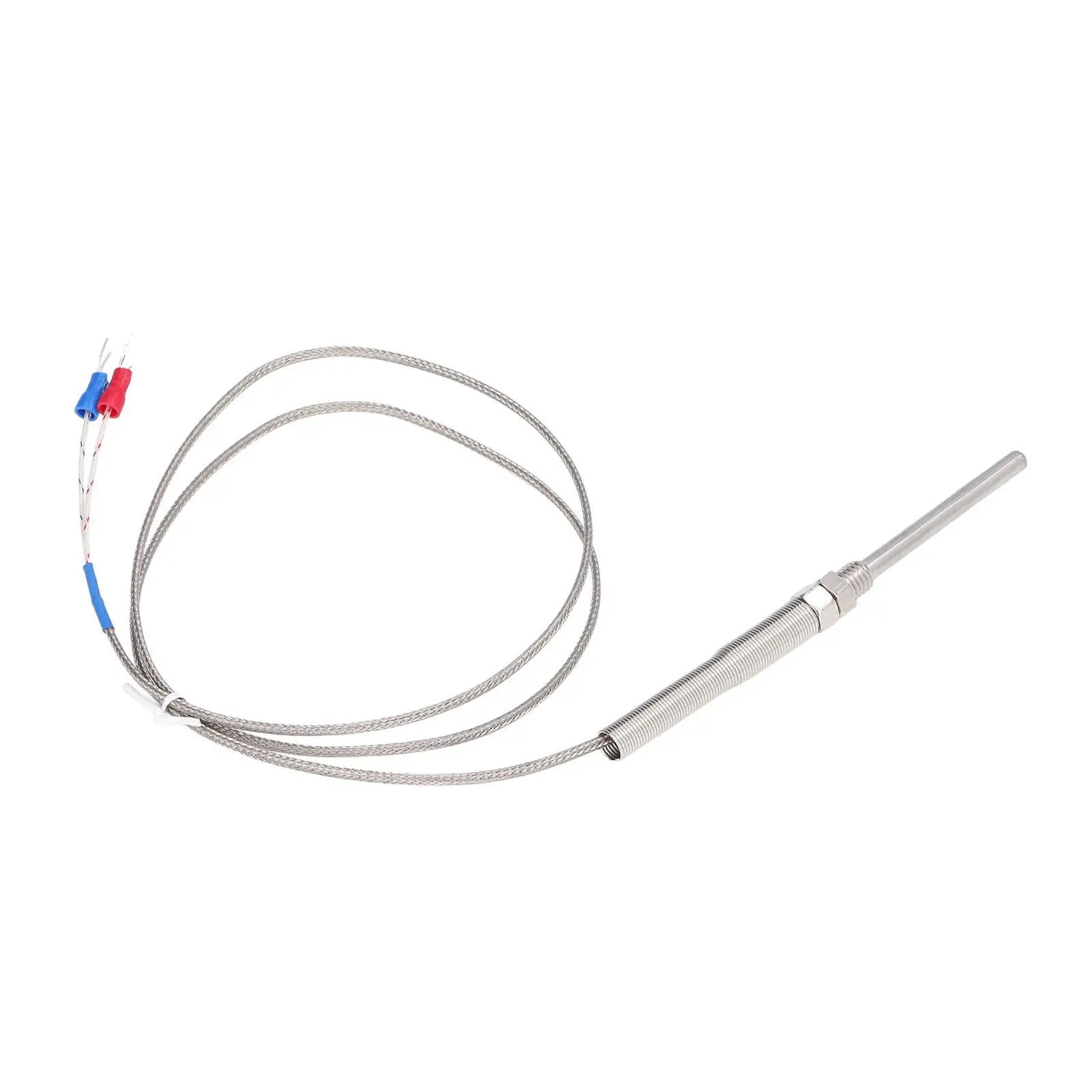 K Type Thermocouple Temperature Controller Sensor 50mm Probe - 1m Range, 0-400 Celsius, Firm Connection