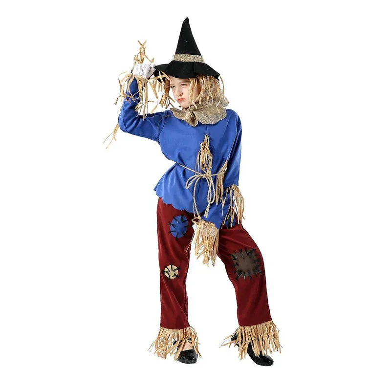 هالوين معالج أوز اليقطين التصحيح الفزاعة الاطفال الكبار النساء تأثيري حلي السيرك فستان كرنفال حفلة Bogy ازياء bkkg1