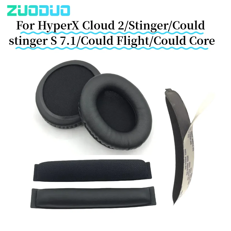 

Replacement Ear Pad for HyperX Cloud 2/Stinger/Could stinger S 7.1/Could Flight/Could Core Headphone Earmuffs Cover Headband