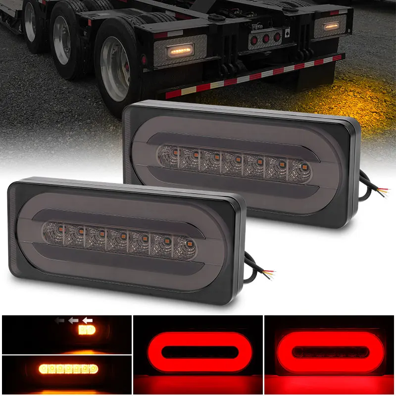 

Truck 3 in 1 LED Tail Light DRL Running Lamp Flowing Turn Signal Light Brake Stop Warning Lamp For Trailer Pickup ATV RV 12V 24V