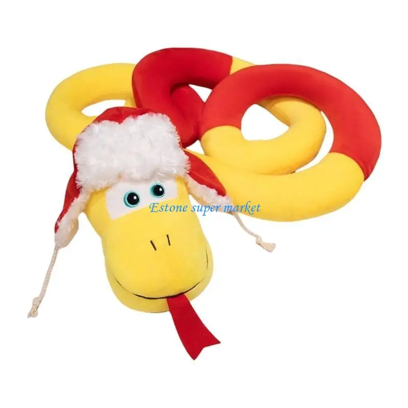 090B Cartoon Stuffed Animal Toy Lovely Snake Cartoon Anime Figure Snake Mascots for Chinese New Year Children Gift