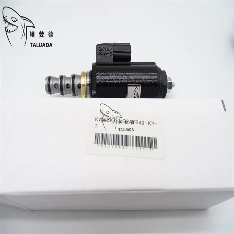 For Kobelco SK100-3 SK200-3 Rotary Brake Solenoid Valve with Blue Point SK210-8 SK250/350-6E High Quality Excavator Parts