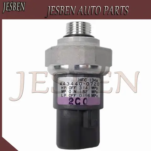 도요타 캠리 야리스 코롤라 알티스 솔나 프리비아 위시 렉서스 LX470 용 AC 에어컨 고압 스위치 센서, 443440-0720