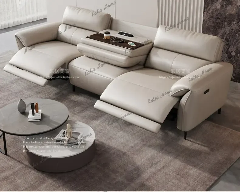 Factory Direct Armrest Gray Electric Recliner Sofa Convertible Italian Electric Recliner Sofa Apartments Modern Zetels Woonkamer