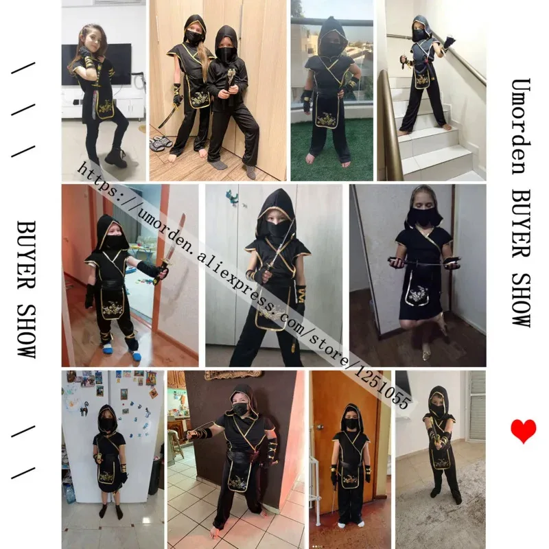 Adult Japan Samurai Black gold ninja costume cosplay for men Carnival Purim Halloween costumes fancy dress