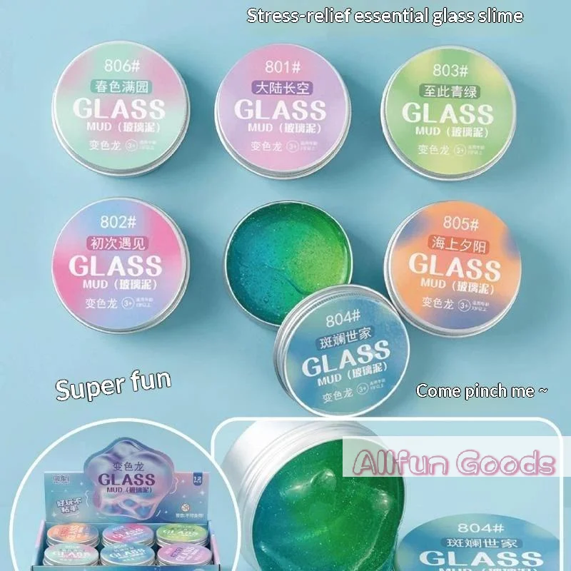 [TG835]Liquid Glass Putty Non Newtonian Fluid Transparent Slime Stress Relief Toy For Kids Adults Clear Crystal Clay Gift