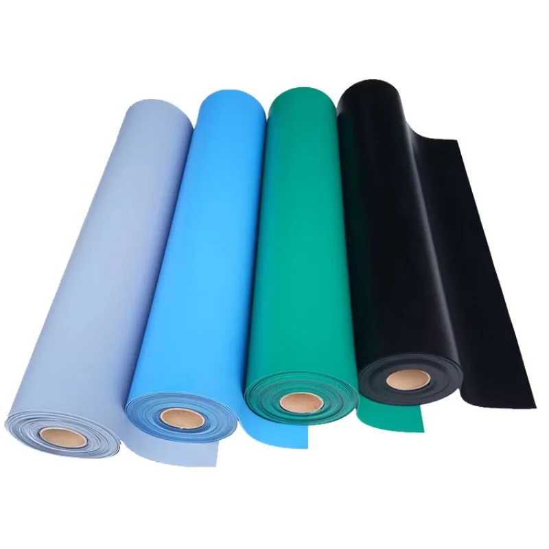 

2 mm thick rubber high temperature resistant green workbench 2 layers anti-static anti-static pad