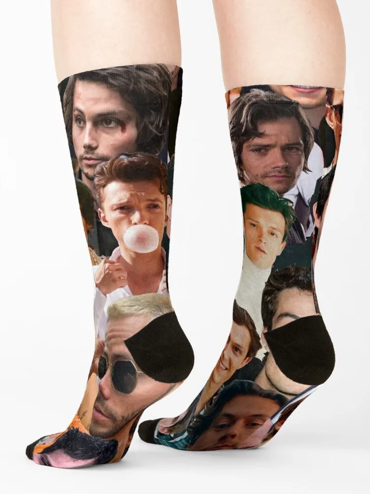 Renae Custom Photo Collage Socks Crossfit football cotton cool Socks Women's Men's