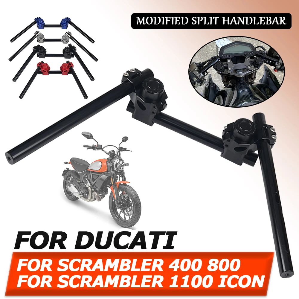 For Ducati Scrambler 800 1100 400 Icon Scrambler800 Motorcycle Accessories Retro Split Handlebar Handle Steering Wheel Cross Bar