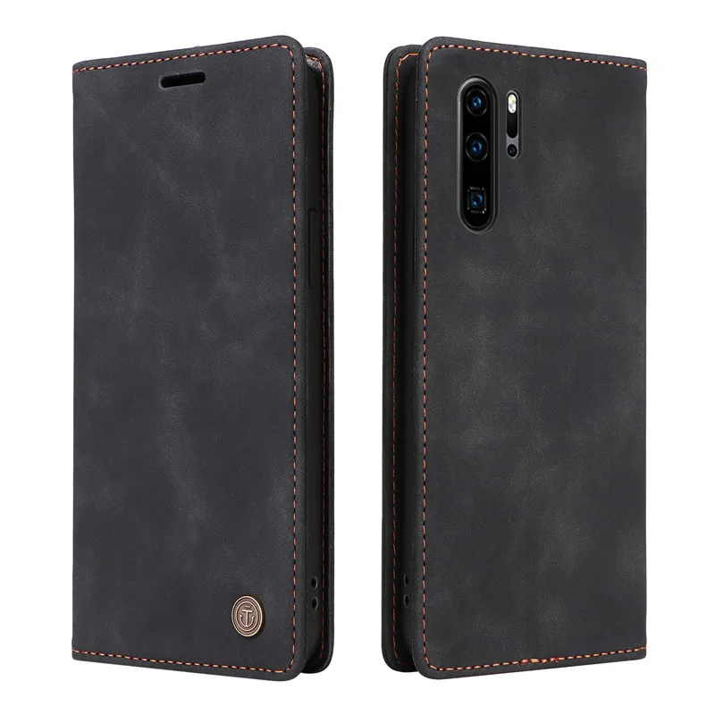 Wallet Flip Case on For Huawei P30 Pro Lite P Smart Z Y9 Prime 2019 P 30 Cover Suction Cup Leather Stand Phone Protective Bags