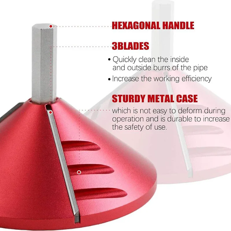 Expansion knife deburring cloak tool, PVC pipe chamfering tool 2-in-1 inner and outer chamfering tool